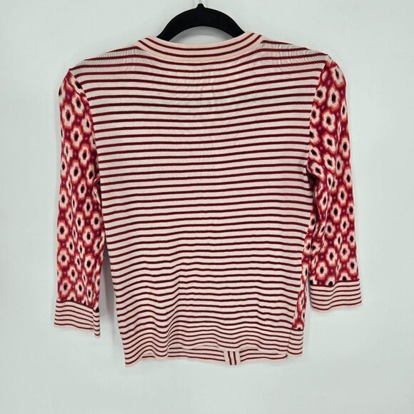 Kate spade New York Live colorfully XXS Posy Ikat Red Chestnut button cardigan - Picture 9 of 10